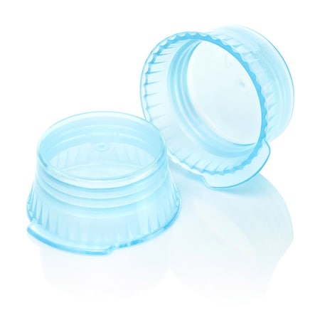 Globe Scientific Cap, Snap, 16mm, PE, for 16mm Glass and Evacuated Tubes, Blue, 1000PK 113144B